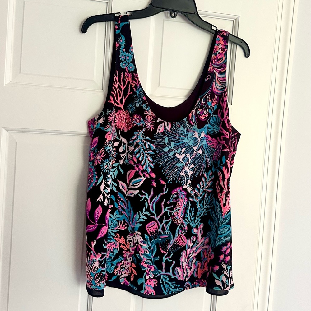 Lilly Pulitzer reversible Vibrant Coral Reef Tank Top